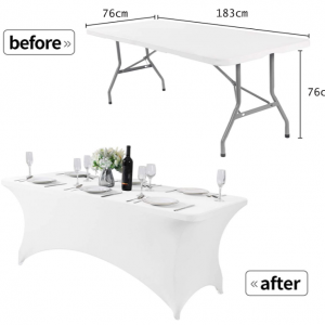 Table Cover Table Cloths Wedding Tablecloth 6ft - Image 3