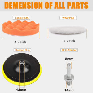 Car Polishing Buffer Polishing Pad 12pcs 3/4/5/6/7 inch - Image 5