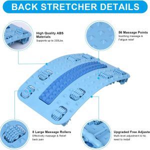 Back Lumbar Pain Relief Stretcher Lower Spine Massager Device Cracker Support - Image 6