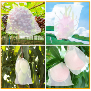 100 Pcs Fruit Protection Bags, Fruit Netting Bags, Garden Netting Bags with Drawstrings - Image 6