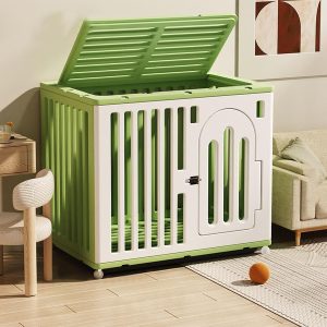 Dog House ,Dog Cage Kennel with wheel and Tray