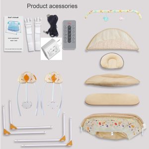 Electric baby cradle, automatic cradle swing, Rocking Bassinet for Baby - Image 15