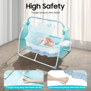 Electric baby cradle, automatic cradle swing, Rocking Bassinet for Baby - Image 14
