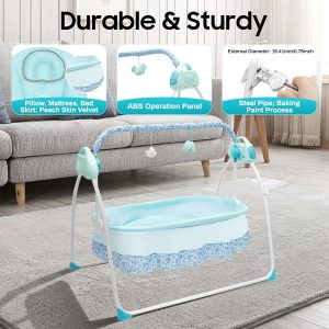 Electric baby cradle, automatic cradle swing, Rocking Bassinet for Baby - Image 10