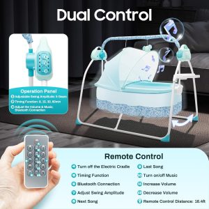 Electric baby cradle, automatic cradle swing, Rocking Bassinet for Baby - Image 8