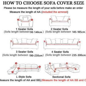 Sofa Cover Couch Covers Slipcovers for 1/2/3/4 Cushion Couches Sofas Protector - Image 7