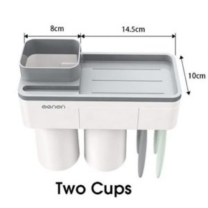Magnetic Toothbrush Holder Cup Toothpaste Shaver Household Bathroom Storage Holder 3/2 Cups - Image 8