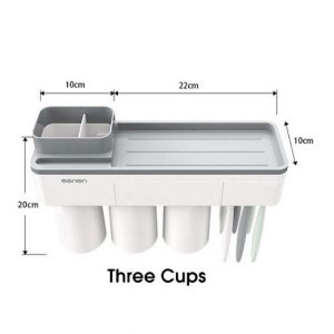 Magnetic Toothbrush Holder Cup Toothpaste Shaver Household Bathroom Storage Holder 3/2 Cups - Image 7