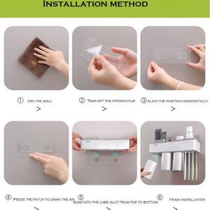 Magnetic Toothbrush Holder Cup Toothpaste Shaver Household Bathroom Storage Holder 3/2 Cups - Image 14