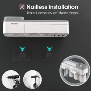 Magnetic Toothbrush Holder Cup Toothpaste Shaver Household Bathroom Storage Holder 3/2 Cups - Image 11
