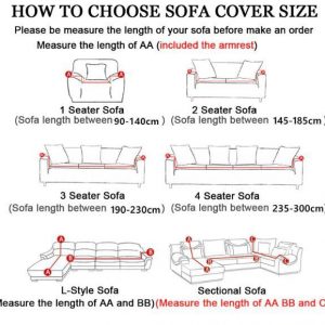 Sofa Couch Cover, One Seater Couch Cover 90cm - 140cm - Image 4