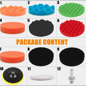 Car Polishing Buffer Polishing Pad 12pcs 3/4/5/6/7 inch - Image 4