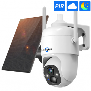 Wireless Camera Outdoor, Solar WiFi Battery Power Security Camera PTZ