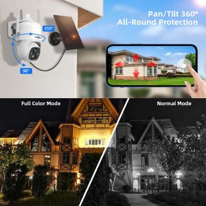 Wireless Camera Outdoor, Solar WiFi Battery Power Security Camera PTZ - Image 7
