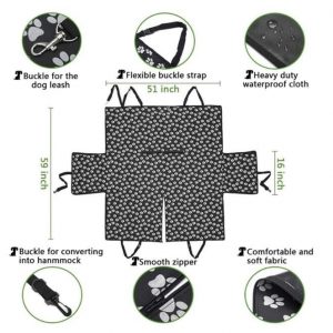 Dog Car Seat Cover, Waterproof Pet Car Seat Cover for Dogs - Image 6