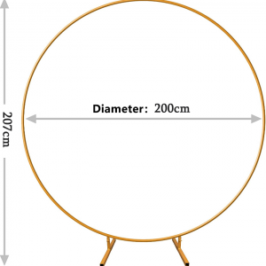 Round Backdrop Stand, Round Wedding Arch Frame 1m/1.5m/1.8m/2m/2.2m - Image 9