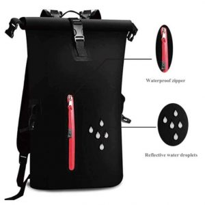 25L PVC Lightweight Waterproof Backpack , Waterproof Roll Top Bag With Zipper - Image 3