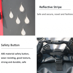 25L PVC Lightweight Waterproof Backpack , Waterproof Roll Top Bag With Zipper - Image 5