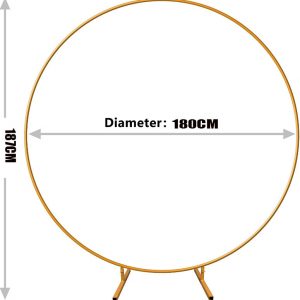 Round Backdrop Stand, Round Wedding Arch Frame 1m/1.5m/1.8m/2m/2.2m - Image 12