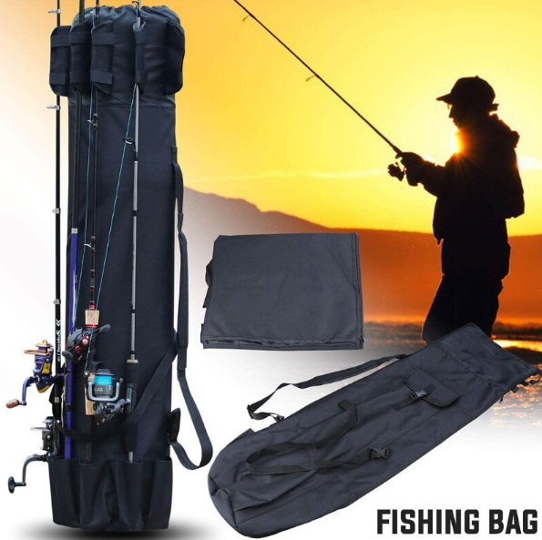 Fishing Rod Bag Fishing Pole Storage Bag Fishing Gear Organizer Green/Black  – iFirst