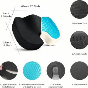 Seat Cushion for Back and Tailbone Support – U-Shaped Chair Cushion - Image 5