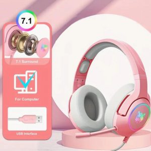 Gaming Headset with Microphone, Compatible with PS4 PS5 Xbox One PC Laptop