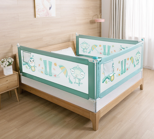 green baby bed rail v11