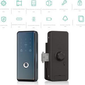 Smart Glass Door Locks, Fingerprint Glass Gate Locks - Image 3
