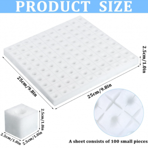 Hydroponic Sponge Planting Gardening Tool Square Seedling Sponges 100PCS - Image 2