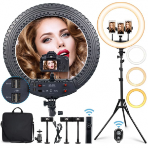 21 Inch Large Ring Light, 21" Selfie Ring Light with 73" Extendable Tripod Stand