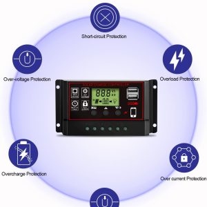 Solar Charge Controller,12V/24V Solar Charge Controller 10A 20A 30A - Image 4