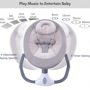 Electric Baby Swing for Infants to Toddler Portable Babies Swing - Image 5