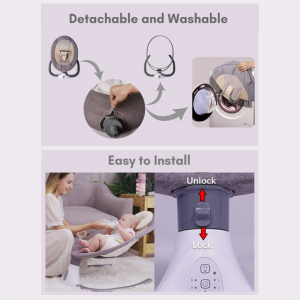 Electric Baby Swing for Infants to Toddler Portable Babies Swing - Image 6