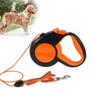 Retractable Dog Leash with Reflective Tape Design 5m