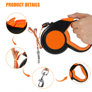 Retractable Dog Leash with Reflective Tape Design 5m - Image 3