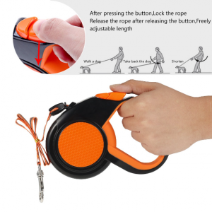 Retractable Dog Leash with Reflective Tape Design 5m - Image 6