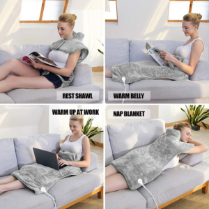 Heating Pad for Neck Shoulders Back, Pain Relief Electric Heating Pad - Image 6