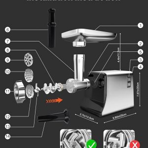 Electric Meat Grinder Mincer Sausage Maker - Image 3
