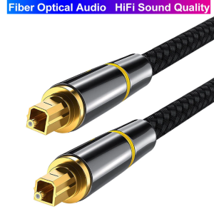 TOSLINK cable, optical audio cable for soundbars (TOSLINK to TOSLINK, digital S/PDIF cable, stereo systems/amplifiers/amps, home cinema, Xbox One/PS5