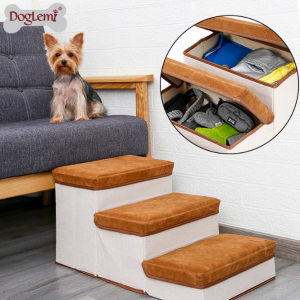 Dog Stairs Foldable Storage Box 3 Steps
