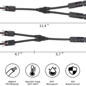 Solar Panel Y Branch Parallel Cable For 2 Panel - Image 3