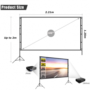 Projector Screen with Stand 16:9 100 inch - Image 2
