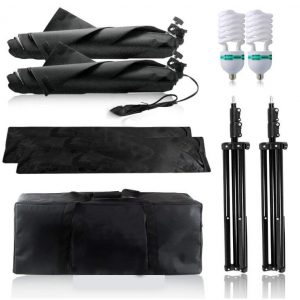 Professional softbox lighting kit, photography light kit 2m 135w - Image 2