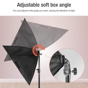 Professional softbox lighting kit, photography light kit 2m 135w - Image 5