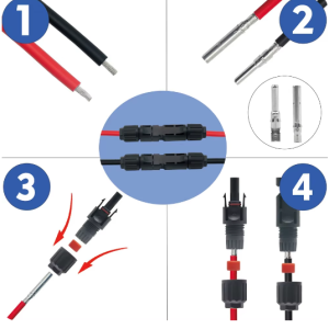 MC4 Connector for 10mm2 solar cable 50A - Image 2