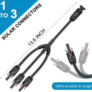 Solar Connectors Y Branch Parallel Adapter Cable 1 to 3 - Image 3