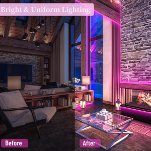 LED Neon Lights Strip Rope Lights Waterproof Neon LED Strip Pink - Image 5