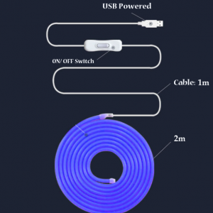 LED Neon Lights Strip Rope Lights Waterproof Neon LED Strip Blue - Image 8