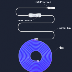 LED Neon Lights Strip Rope Lights Waterproof Neon LED Strip Blue - Image 10