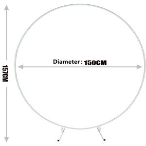 Round Stand Wedding Arch Backdrop Stand 1m/1.5m/1.8m/2m - Image 9